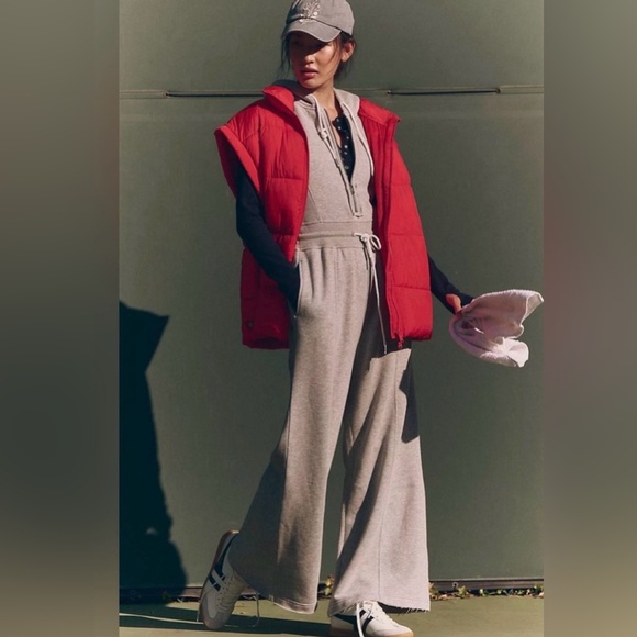 FP Movement by Free People In a Bubble Puffer Vest – Red S Oversized - Picture 9 of 9